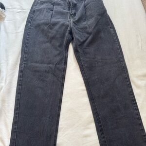 Black Straight-Leg Jeans